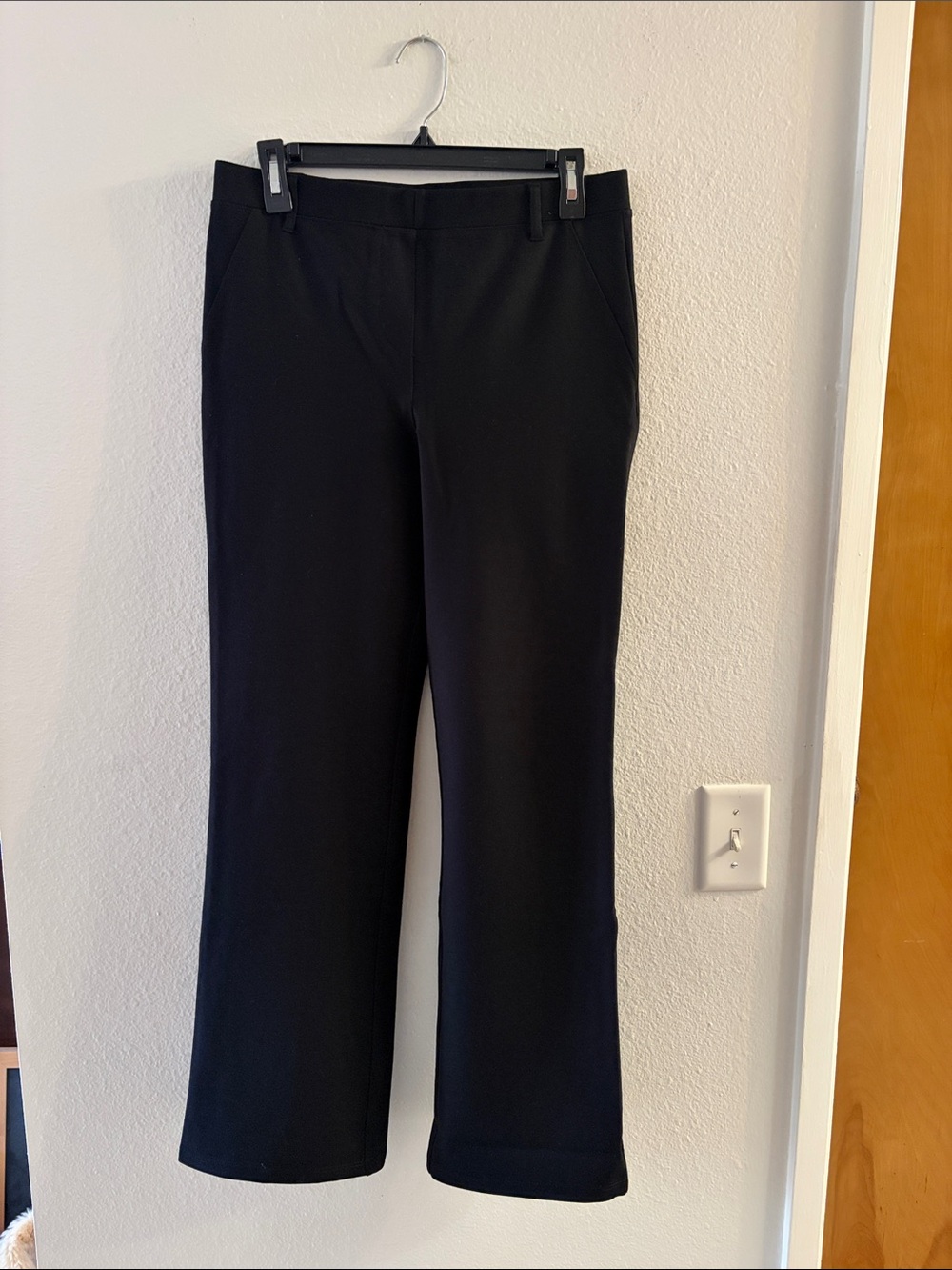 Quince Black Ponte Knit Pants